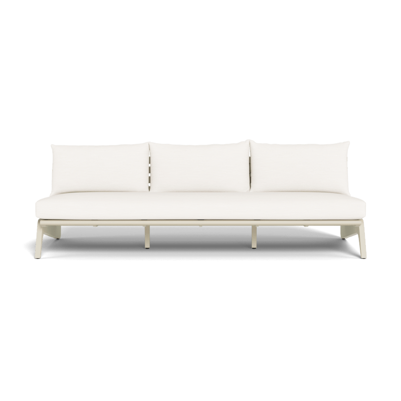 MLB Aluminum 3 Seat Armless Sofa