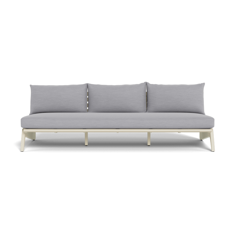 MLB Aluminum 3 Seat Armless Sofa