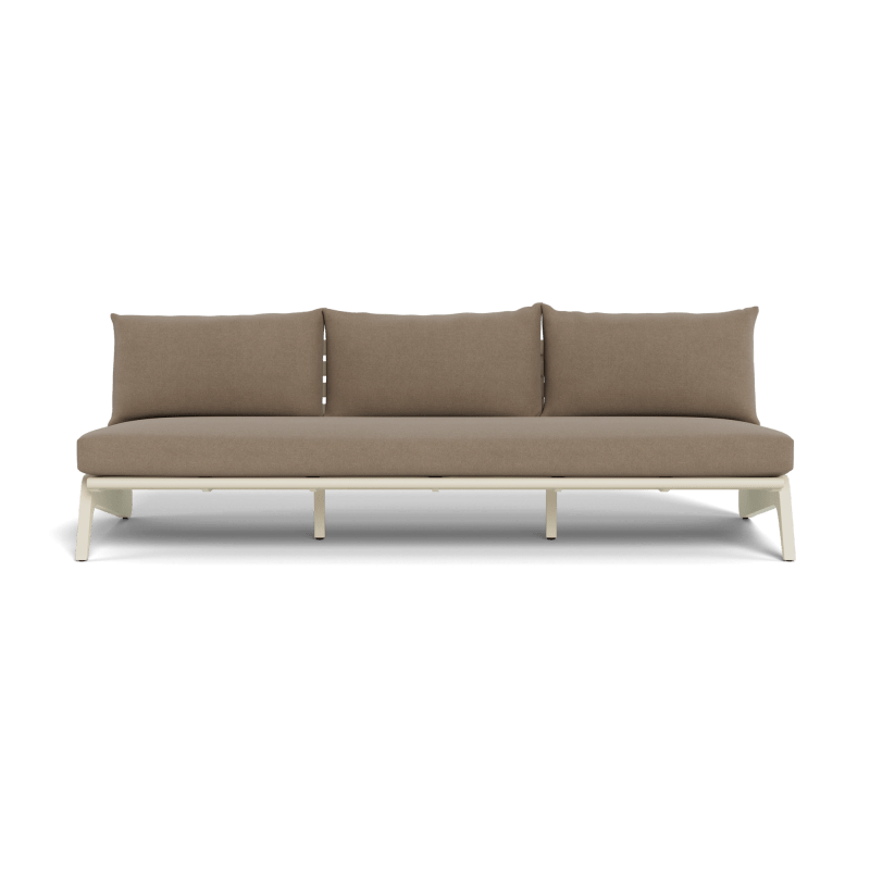 MLB Aluminum 3 Seat Armless Sofa