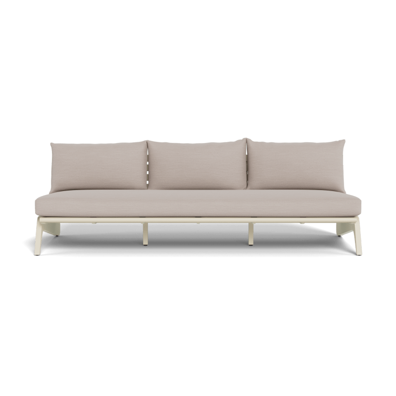 MLB Aluminum 3 Seat Armless Sofa