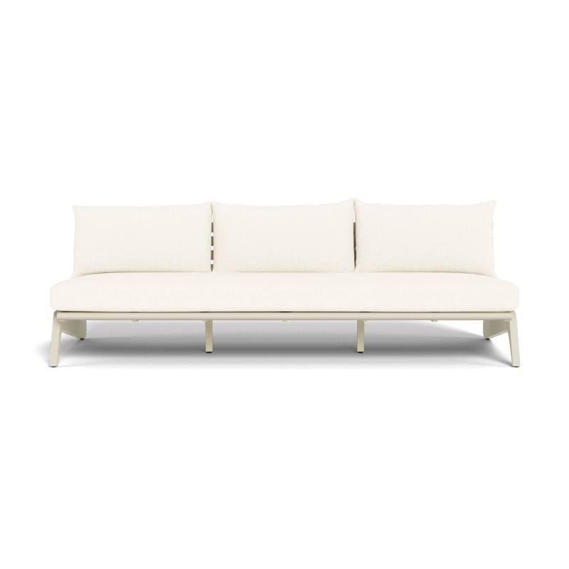 MLB Aluminum 3 Seat Armless Sofa