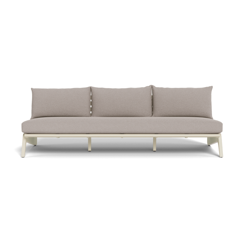 MLB Aluminum 3 Seat Armless Sofa