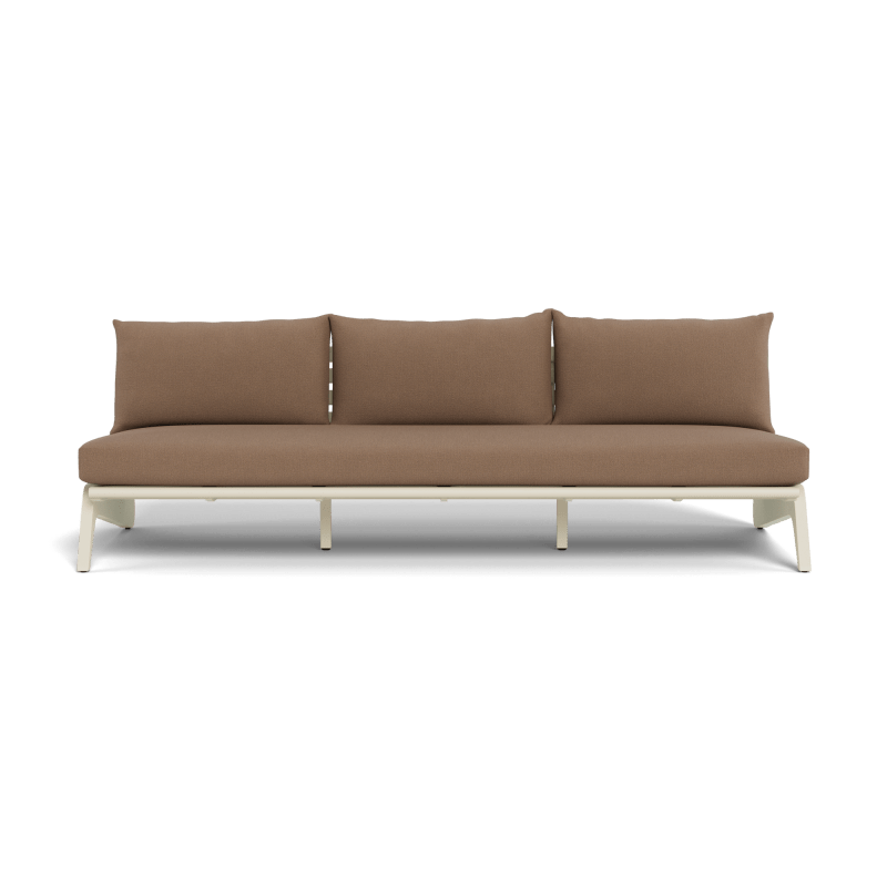 MLB Aluminum 3 Seat Armless Sofa