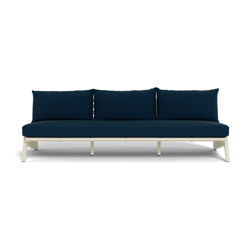 MLB Aluminum 3 Seat Armless Sofa