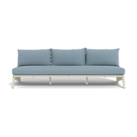 MLB Aluminum 3 Seat Armless Sofa