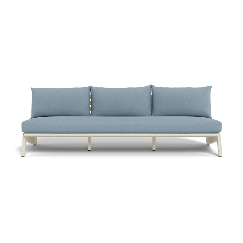 MLB Aluminum 3 Seat Armless Sofa