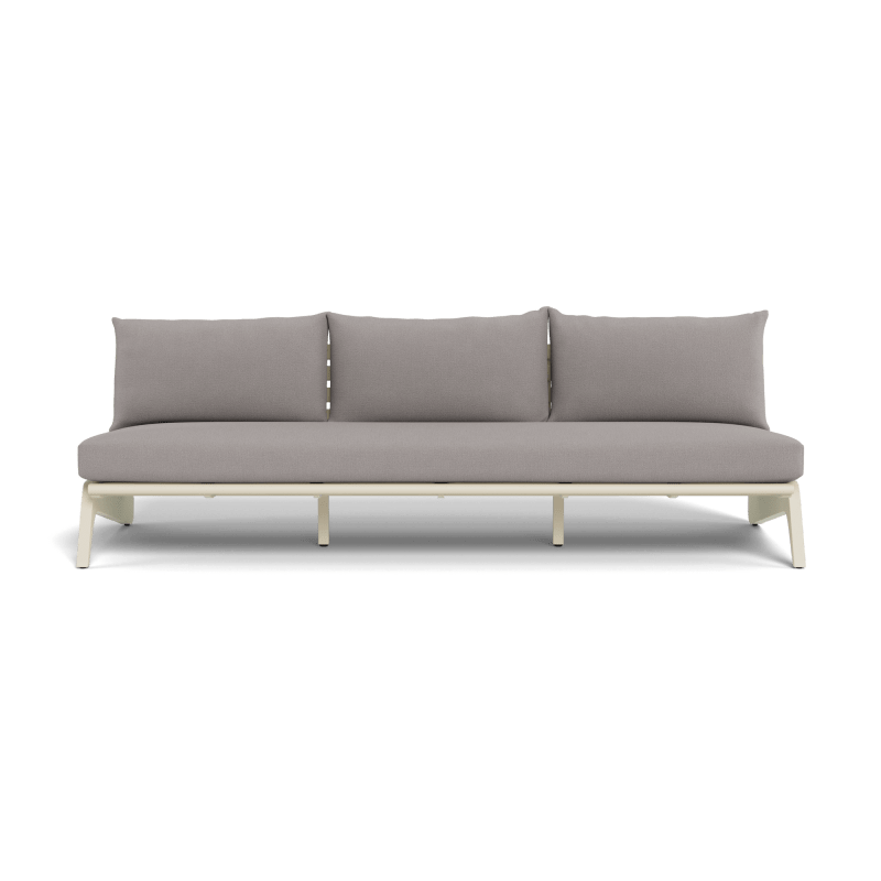 MLB Aluminum 3 Seat Armless Sofa