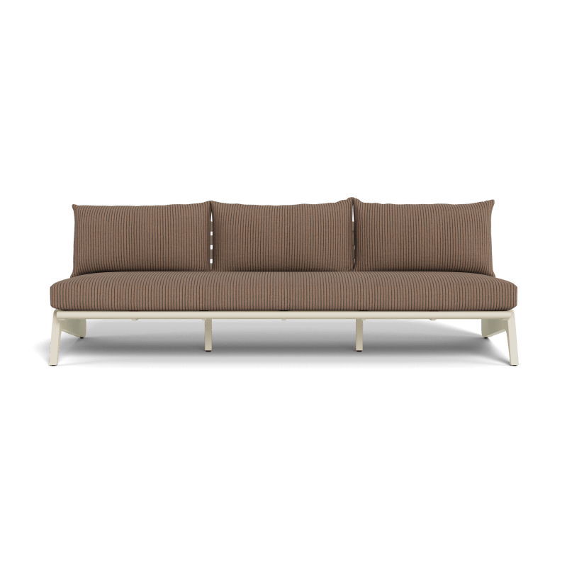 MLB Aluminum 3 Seat Armless Sofa