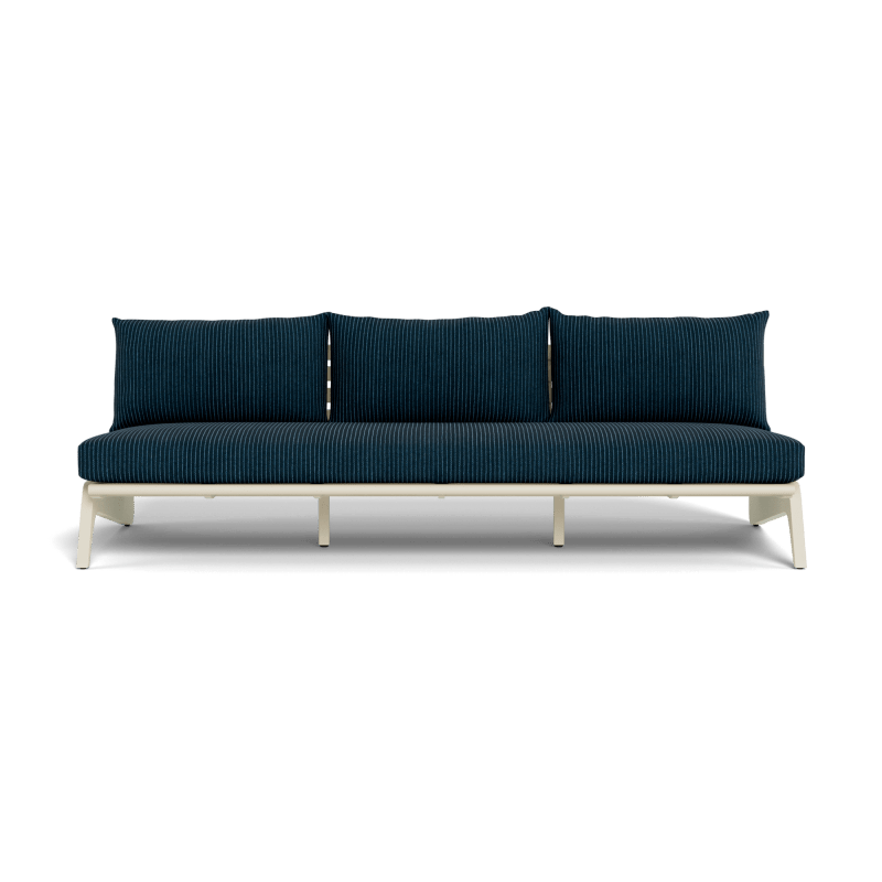 MLB Aluminum 3 Seat Armless Sofa