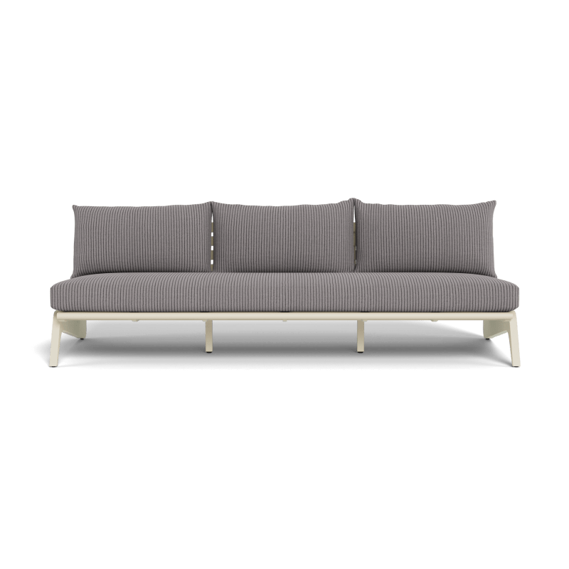 MLB Aluminum 3 Seat Armless Sofa