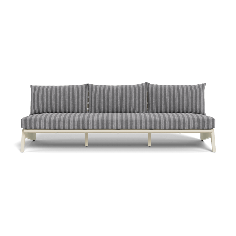 MLB Aluminum 3 Seat Armless Sofa