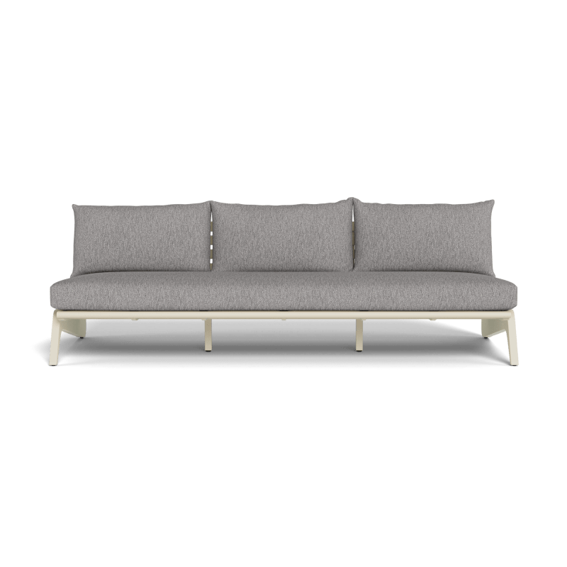 MLB Aluminum 3 Seat Armless Sofa