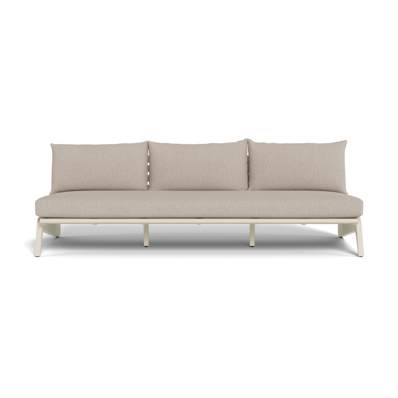 MLB Aluminum 3 Seat Armless Sofa