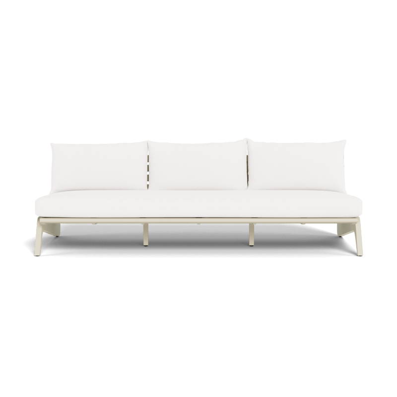 MLB Aluminum 3 Seat Armless Sofa