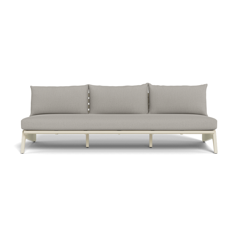 MLB Aluminum 3 Seat Armless Sofa