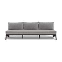 MLB Aluminum 3 Seat Armless Sofa