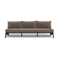 MLB Aluminum 3 Seat Armless Sofa