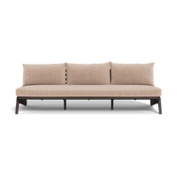 MLB Aluminum 3 Seat Armless Sofa