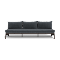 MLB Aluminum 3 Seat Armless Sofa