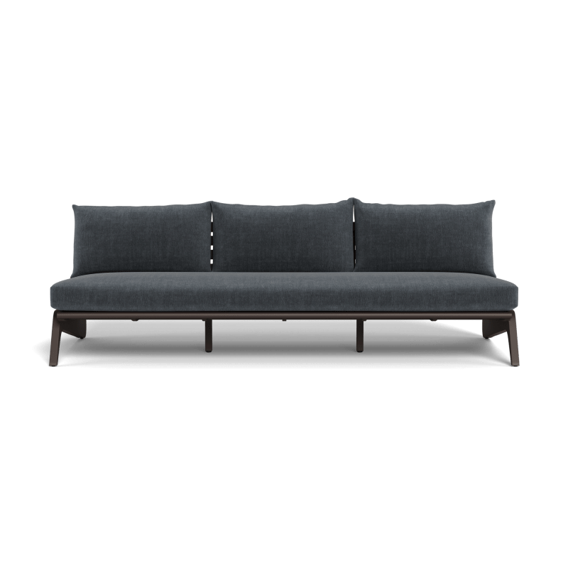 MLB Aluminum 3 Seat Armless Sofa