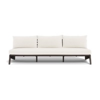 MLB Aluminum 3 Seat Armless Sofa
