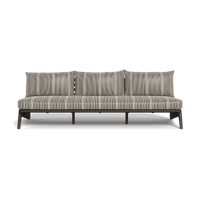 MLB Aluminum 3 Seat Armless Sofa