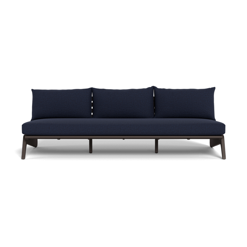 MLB Aluminum 3 Seat Armless Sofa