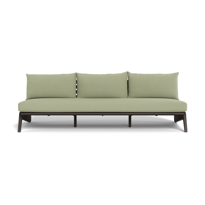 MLB Aluminum 3 Seat Armless Sofa