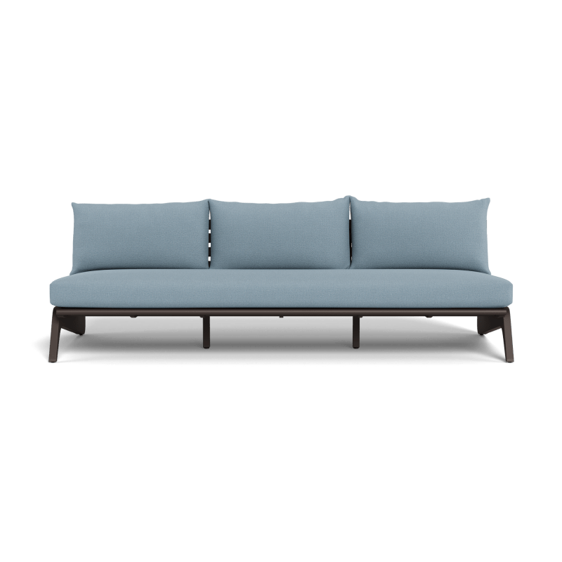 MLB Aluminum 3 Seat Armless Sofa