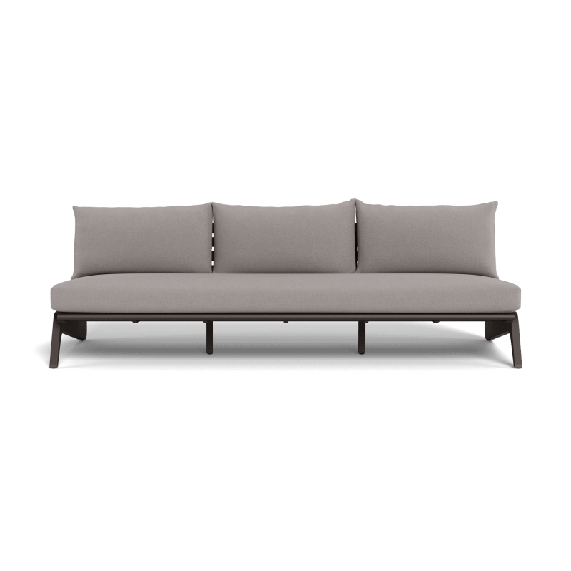 MLB Aluminum 3 Seat Armless Sofa
