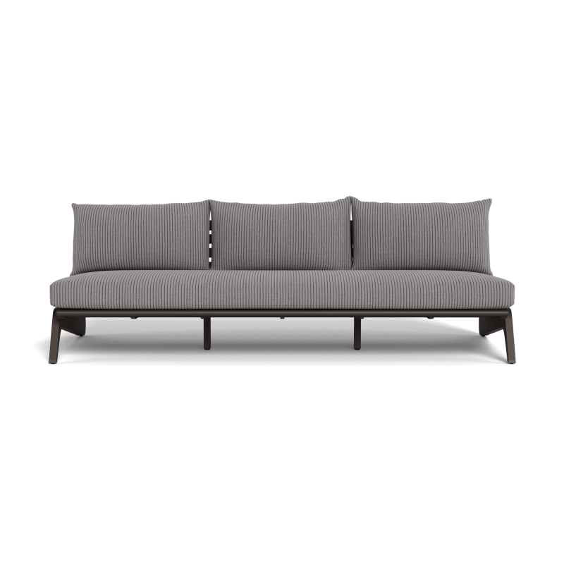 MLB Aluminum 3 Seat Armless Sofa