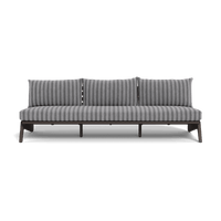 MLB Aluminum 3 Seat Armless Sofa