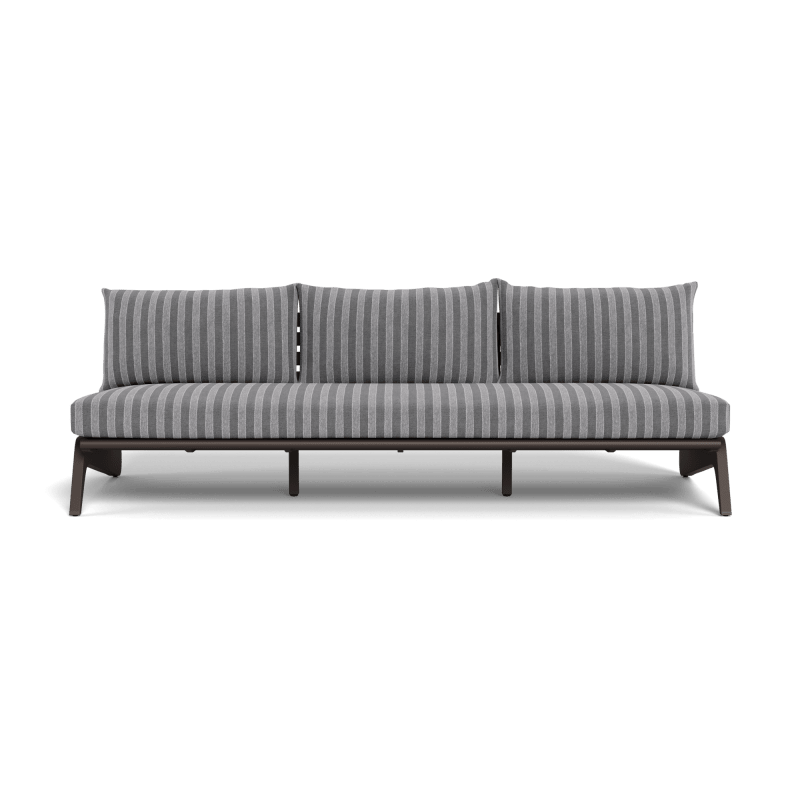 MLB Aluminum 3 Seat Armless Sofa