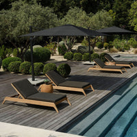 Mlb Teak Slatted Sun Lounge