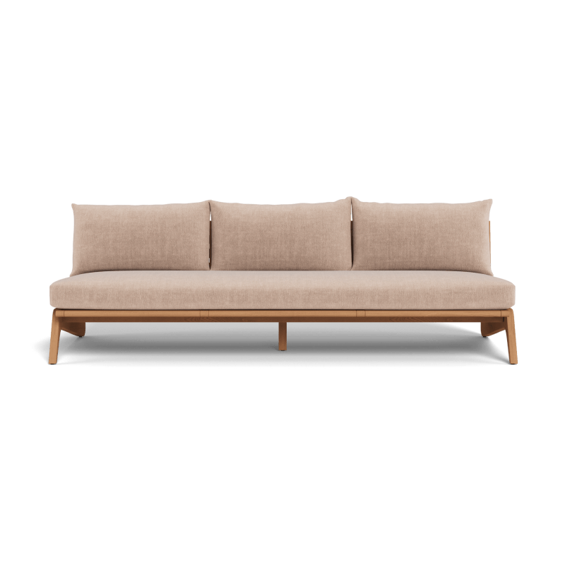 Mlb Teak 3 Seat Armless Sofa