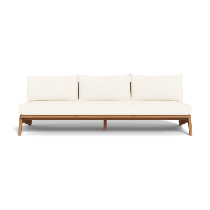 Mlb Teak 3 Seat Armless Sofa