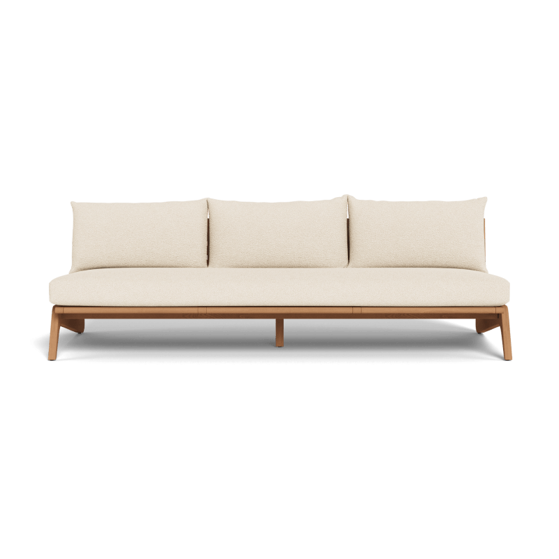 Mlb Teak 3 Seat Armless Sofa
