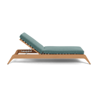 Mlb Teak Slatted Sun Lounge