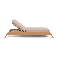 Mlb Teak Slatted Sun Lounge