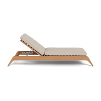Mlb Teak Slatted Sun Lounge
