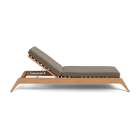 Mlb Teak Slatted Sun Lounge
