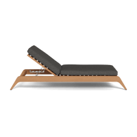 Mlb Teak Slatted Sun Lounge