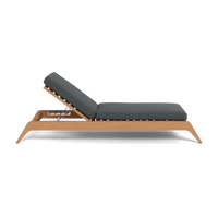 Mlb Teak Slatted Sun Lounge