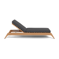Mlb Teak Slatted Sun Lounge