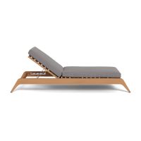 Mlb Teak Slatted Sun Lounge