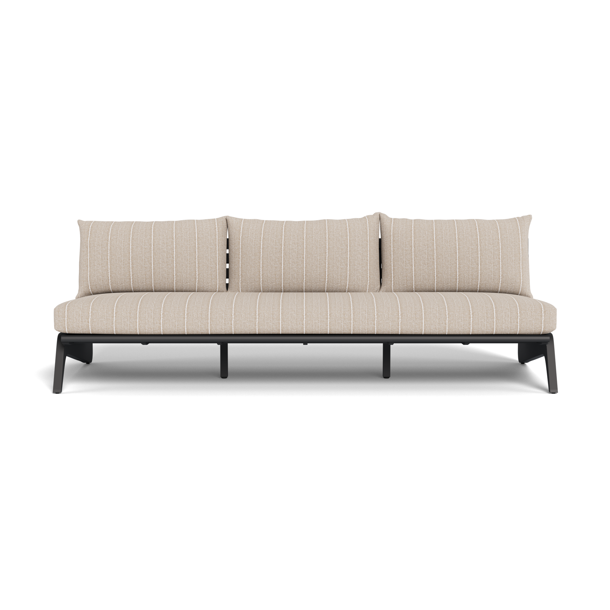 MLB Aluminum 3 Seat Armless Sofa