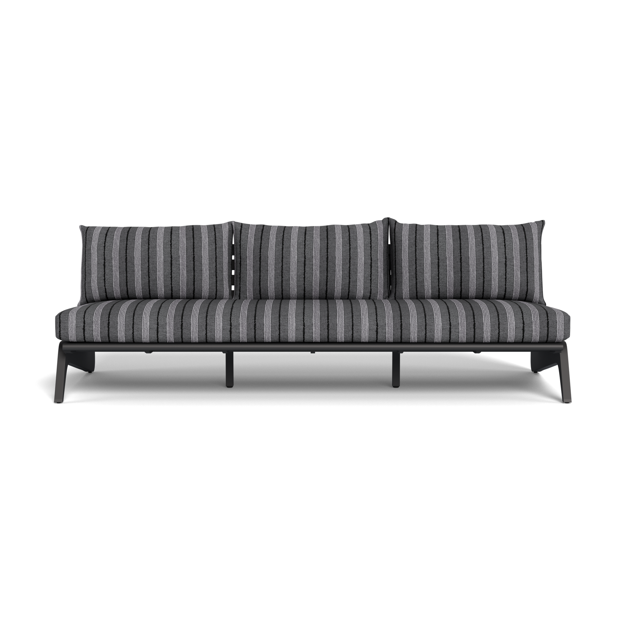 MLB Aluminum 3 Seat Armless Sofa