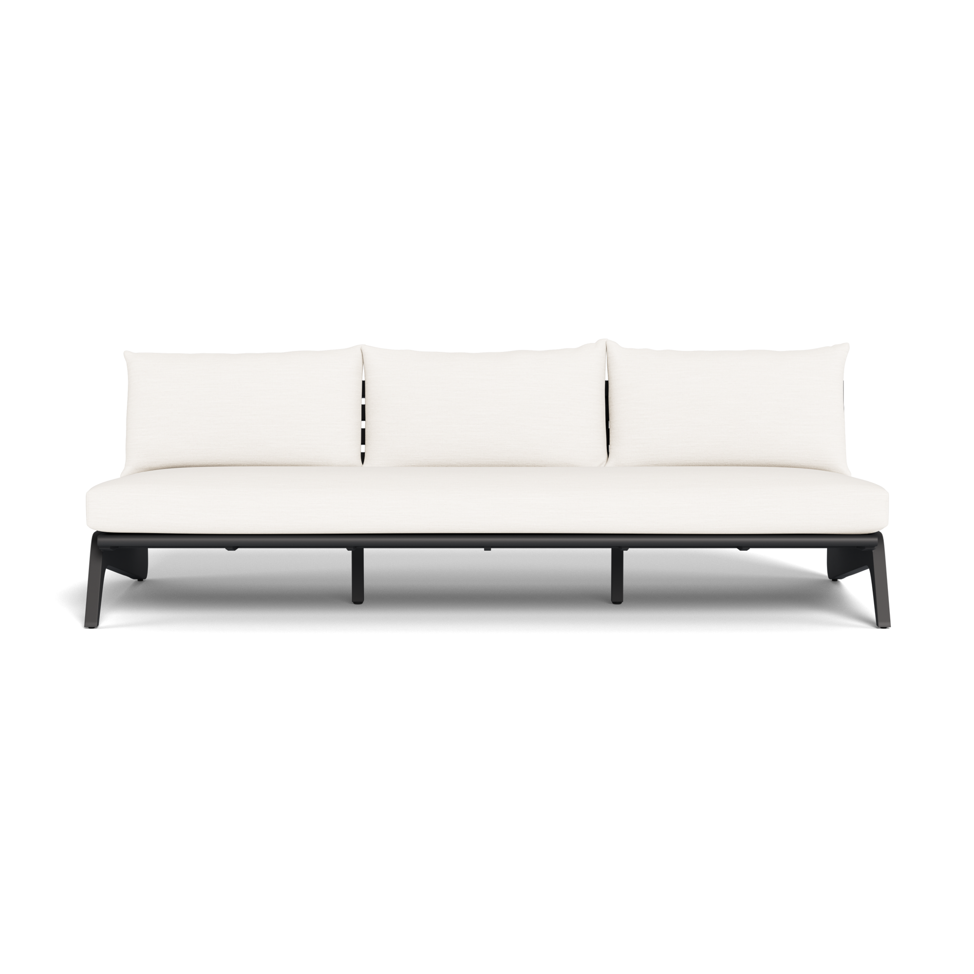 MLB Aluminum 3 Seat Armless Sofa