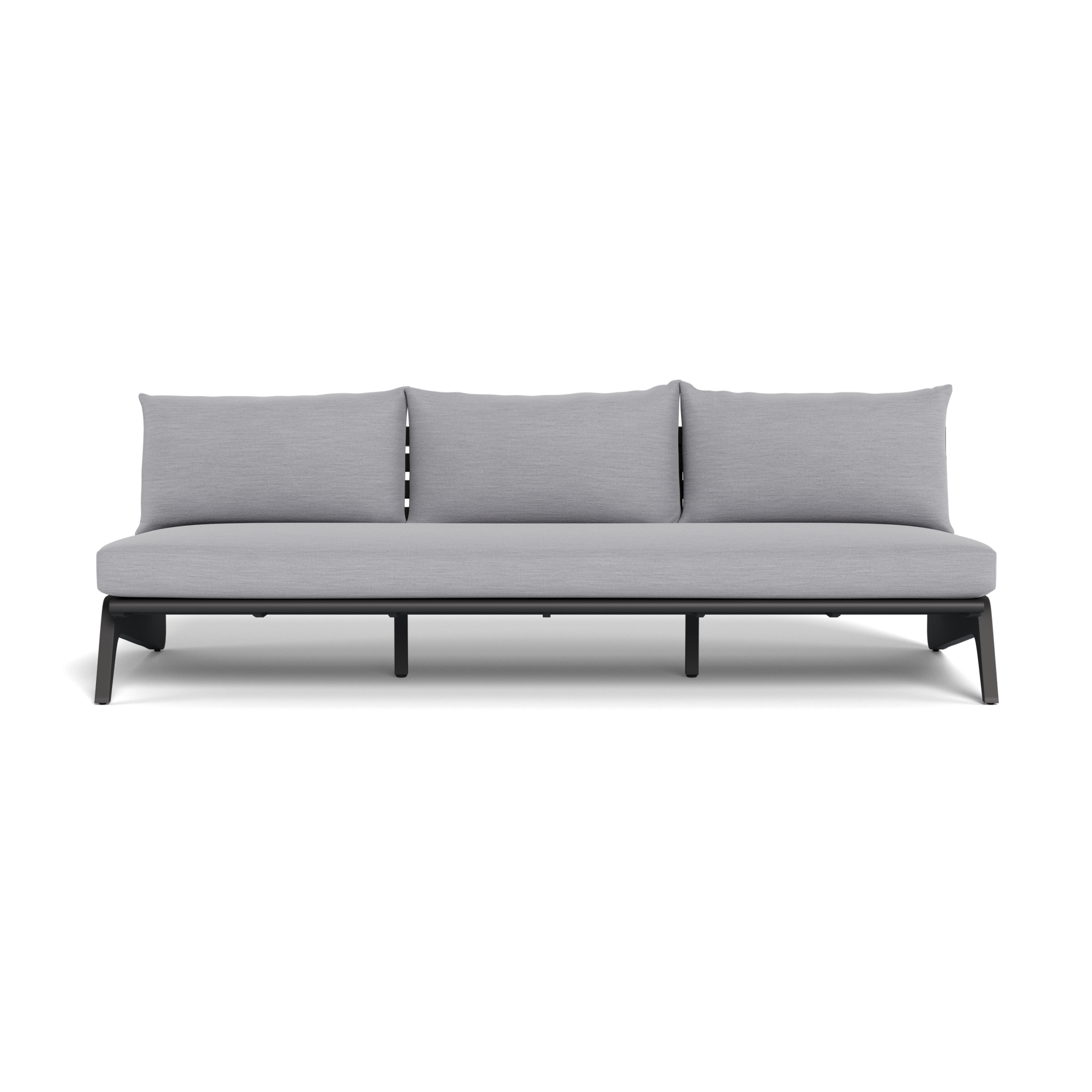MLB Aluminum 3 Seat Armless Sofa
