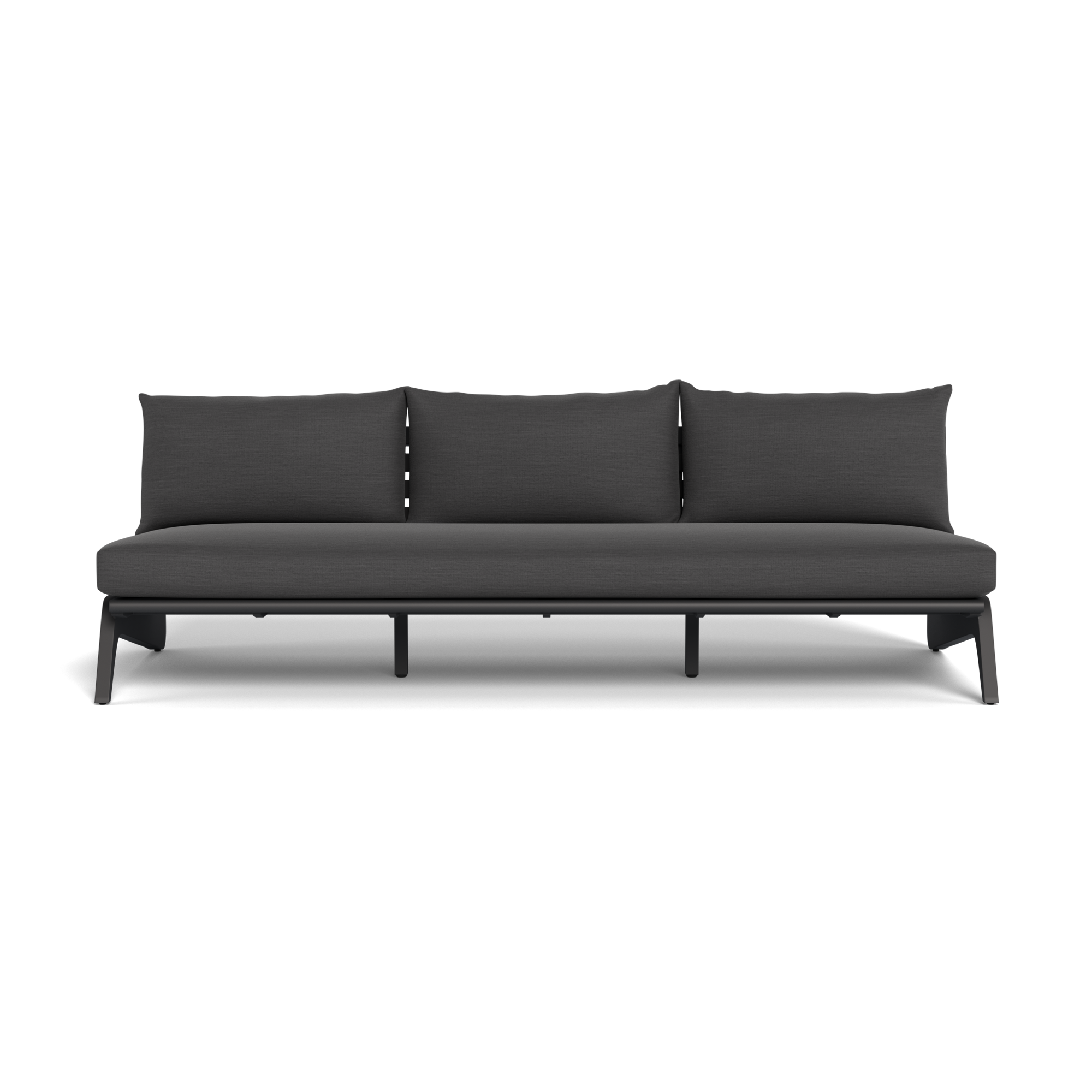 MLB Aluminum 3 Seat Armless Sofa